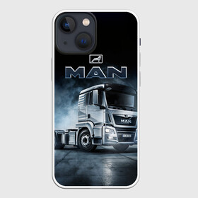 Чехол для iPhone 13 mini с принтом Man фура в Новосибирске,  |  | man | man truck | man грузовик | truck | trucks | грузовик | грузовики | дальнобои | дальнобой | дальнобойщик | мен | мен грузовик | фура | фуры