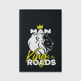 Обложка для паспорта матовая кожа с принтом Man king of the roads в Новосибирске, натуральная матовая кожа | размер 19,3 х 13,7 см; прозрачные пластиковые крепления | man | man truck | man грузовик | truck | trucks | грузовик | грузовики | дальнобои | дальнобой | дальнобойщик | мен | мен грузовик | фура | фуры