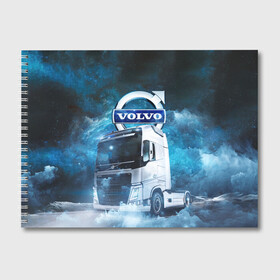 Альбом для рисования с принтом Volvo truck в Новосибирске, 100% бумага
 | матовая бумага, плотность 200 мг. | truck | trucks | volvo | volvo truck | volvo грузовик | вольво | вольво грузовик | грузовик | грузовики | дальнобои | дальнобой | дальнобойщик | фура | фуры