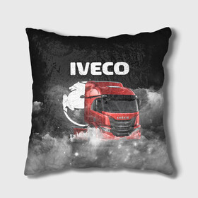 Подушка 3D с принтом Iveco truck в Новосибирске, наволочка – 100% полиэстер, наполнитель – холлофайбер (легкий наполнитель, не вызывает аллергию). | состоит из подушки и наволочки. Наволочка на молнии, легко снимается для стирки | iveco | iveco truck | iveco грузовик | truck | trucks | грузовик | грузовики | дальнобои | дальнобой | дальнобойщик | ивеко | ивеко грузовик | фура | фуры