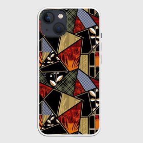 Чехол для iPhone 13 с принтом Разноцветные заплатки в Новосибирске,  |  | flaps | patchwork | деревенский | заплатки | модный | популярный | пэчворк | разноцветный | рустик | этнический