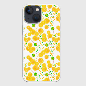 Чехол для iPhone 13 mini с принтом Лимонная карамель в Новосибирске,  |  | Тематика изображения на принте: детский | карамель | конфеты | лимон | лимонный узор | малышам | сладости | чупа чупс