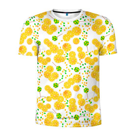 Мужская футболка 3D спортивная с принтом Лимонная карамель  в Новосибирске, 100% полиэстер с улучшенными характеристиками | приталенный силуэт, круглая горловина, широкие плечи, сужается к линии бедра | детский | карамель | конфеты | лимон | лимонный узор | малышам | сладости | чупа чупс