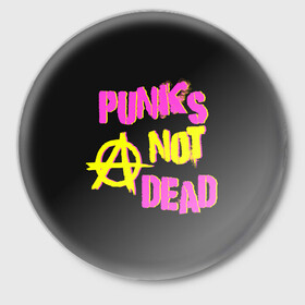 Значок с принтом Панк анархия в Новосибирске,  металл | круглая форма, металлическая застежка в виде булавки | alternative | music | punk | punks not dead | rock | альтернатива | музыка | панк | панки не умерают | панкс нот дэд | рок