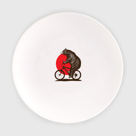 Тарелка с принтом Медведь на велосиеде в Новосибирске, фарфор | диаметр - 210 мм
диаметр для нанесения принта - 120 мм | Тематика изображения на принте: вело | велосипед | медведь | солнце | спорт | япония