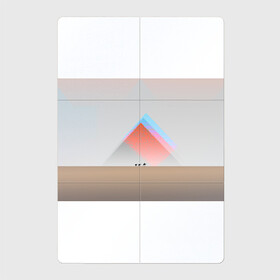 Магнитный плакат 2Х3 с принтом Пустынный мираж в Новосибирске, Полимерный материал с магнитным слоем | 6 деталей размером 9*9 см | Тематика изображения на принте: верблюды | глюк | караван | пирамиды | путник | треугольник | цветовой шум