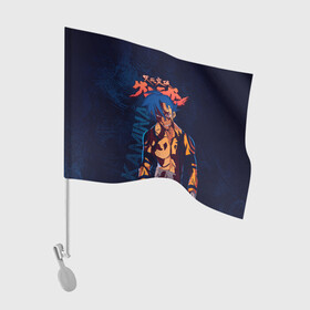 Флаг для автомобиля с принтом Камина Гуррен Лаганн в Новосибирске, 100% полиэстер | Размер: 30*21 см | gurren lagann | kamina | tengen toppa gurren lagann | гуррен | гуррен лаганн | камина дзиха | лаганн