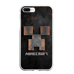 Чехол для iPhone 7Plus/8 Plus матовый с принтом MINECRAFT TEXTURE IRON в Новосибирске, Силикон | Область печати: задняя сторона чехла, без боковых панелей | Тематика изображения на принте: creeper | game | minecraft | железо | игра | компьютерная | крипер | криппер | майн | майнкрафт | текстура