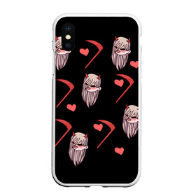 Чехол для iPhone XS Max матовый с принтом Чиби Пауэр в Новосибирске, Силикон | Область печати: задняя сторона чехла, без боковых панелей | kawai | милашка | пауэр | человек бензопила | чиби