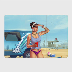 Магнитный плакат 3Х2 с принтом girl with coffee в Новосибирске, Полимерный материал с магнитным слоем | 6 деталей размером 9*9 см | Тематика изображения на принте: art | beach | car | game | grand theft auto v | gta 5 | gta online | sand | sky | арт | гта 5 | гта онлайн | игра | машина | небо | песок | пляж
