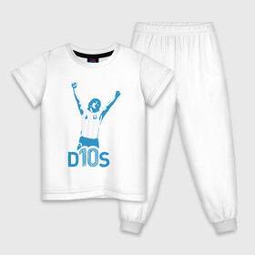 Детская пижама хлопок с принтом Maradona - Dios в Новосибирске, 100% хлопок |  брюки и футболка прямого кроя, без карманов, на брюках мягкая резинка на поясе и по низу штанин
 | argentina | diego | football | maradona | messi | аргентина | гол | диего | игрок | марадона | месси | мяч | рука бога | спорт | футбол | футболист | чемпион