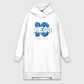 Платье-худи хлопок с принтом Diego 10 в Новосибирске,  |  | argentina | diego | football | maradona | messi | аргентина | гол | диего | игрок | марадона | месси | мяч | рука бога | спорт | футбол | футболист | чемпион