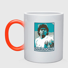 Кружка хамелеон с принтом Maradona в Новосибирске, керамика | меняет цвет при нагревании, емкость 330 мл | argentina | diego | football | maradona | messi | аргентина | гол | диего | игрок | марадона | месси | мяч | рука бога | спорт | футбол | футболист | чемпион