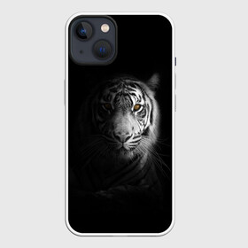 Чехол для iPhone 13 с принтом БЕЛЫЙ ТИГР в Новосибирске,  |  | animal | art | beast | cat | hunter | picture | power | strong | tiger | white | белый | благородный | гордый | дикие | животные | звери | кошки | охотник | тигр | хищник | царь