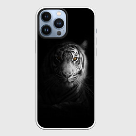 Чехол для iPhone 13 Pro Max с принтом БЕЛЫЙ ТИГР в Новосибирске,  |  | animal | art | beast | cat | hunter | picture | power | strong | tiger | white | белый | благородный | гордый | дикие | животные | звери | кошки | охотник | тигр | хищник | царь