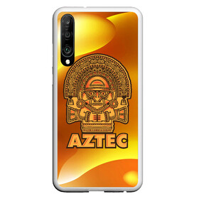 Чехол для Honor P30 с принтом Aztec Ацтеки в Новосибирске, Силикон | Область печати: задняя сторона чехла, без боковых панелей | ацтеки | ацтекская империя | индеец | индейцы | символ | фигурка