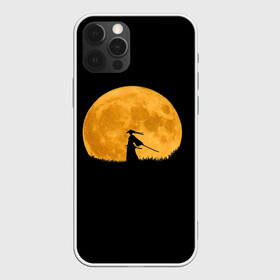 Чехол для iPhone 12 Pro с принтом Путь самурая в Новосибирске, силикон | область печати: задняя сторона чехла, без боковых панелей | астрономический | бусидо | луна | мир | самурай