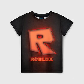 Детская футболка 3D с принтом ROBLOX NEON RED в Новосибирске, 100% гипоаллергенный полиэфир | прямой крой, круглый вырез горловины, длина до линии бедер, чуть спущенное плечо, ткань немного тянется | neon | roblox | игра | компьютерная игра | логотип | неон | онлайн | онлайн игра | роблакс | роблокс