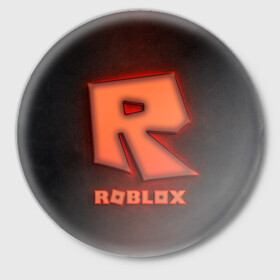 Значок с принтом ROBLOX NEON RED в Новосибирске,  металл | круглая форма, металлическая застежка в виде булавки | Тематика изображения на принте: neon | roblox | игра | компьютерная игра | логотип | неон | онлайн | онлайн игра | роблакс | роблокс