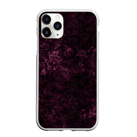 Чехол для iPhone 11 Pro матовый с принтом Мраморная текстура камня в Новосибирске, Силикон |  | абстрактный | бархатный | бордовый | камень | модный | мрамор | пурпурный | современный узор