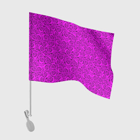 Флаг для автомобиля с принтом Яркий цветочный неоновый узор в Новосибирске, 100% полиэстер | Размер: 30*21 см | детский | женский | малиновый | неоновый узор | розы | ярко розовый