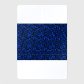 Магнитный плакат 2Х3 с принтом Черно-синий геометрический   в Новосибирске, Полимерный материал с магнитным слоем | 6 деталей размером 9*9 см | Тематика изображения на принте: абстрактный | геометрические фигуры | геометрический | модный | молодежный | полосы | синий | синий и черный