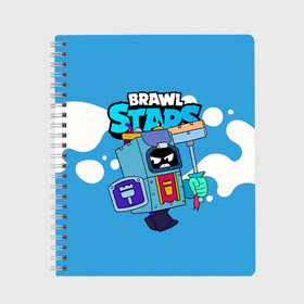 Тетрадь с принтом Ash Brawl Stars Эш  в Новосибирске, 100% бумага | 48 листов, плотность листов — 60 г/м2, плотность картонной обложки — 250 г/м2. Листы скреплены сбоку удобной пружинной спиралью. Уголки страниц и обложки скругленные. Цвет линий — светло-серый
 | ash | brawl | brawl stars | brawlstars | brawl_stars | аш | бравл | бравлстарс | эш