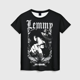 Женская футболка 3D с принтом RIP Lemmy в Новосибирске, 100% полиэфир ( синтетическое хлопкоподобное полотно) | прямой крой, круглый вырез горловины, длина до линии бедер | alternative | metall | motorhead | music | rock | альтернатива | лемми | металл | моторхед | моторхэд | музыка | рок
