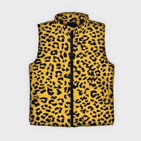 Женский жилет утепленный 3D с принтом Леопард желтый в Новосибирске,  |  | animal | texture | леопард | паттерн леопарда | текстура | текстура леопарда | тренд