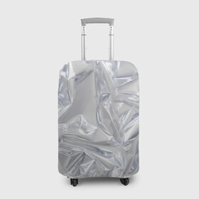 Чехол для чемодана 3D с принтом Голографичная фольга в Новосибирске, 86% полиэфир, 14% спандекс | двустороннее нанесение принта, прорези для ручек и колес | голографическая | голография | метал | паттерн | текстура | текстура метала | тренд | фольга