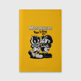 Обложка для паспорта матовая кожа с принтом Motorhead x Cuphead в Новосибирске, натуральная матовая кожа | размер 19,3 х 13,7 см; прозрачные пластиковые крепления | alternative | cuphead | metall | motorhead | music | rock | альтернатива | капхэд | лемми | металл | моторхед | моторхэд | музыка | рок