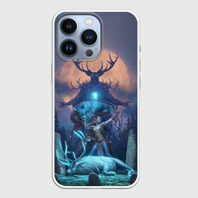 Чехол для iPhone 13 Pro с принтом The Elder Scrolls в Новосибирске,  |  | art | deer | elf | forest | game | magic | moon | night | the elder scrolls | the elder scrolls online | werewolves | wolves | арт | волки | игра | лес | луна | магия | ночь | оборотни | олень | эльф