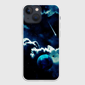 Чехол для iPhone 13 mini с принтом КОСМИЧЕСКИЕ ОБЛАКА в Новосибирске,  |  | вселенная | звёзды | комета | космос | облака | планета