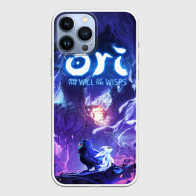 Чехол для iPhone 13 Pro Max с принтом Ори и Ку в Новосибирске,  |  | adventure | computer game | ku | ori | ori and the will of the wisps | spirit of the forest | дух леса | компьютерная игра | ку | ори | ори и блуждающие огоньки | приключения