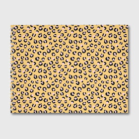 Альбом для рисования с принтом Желтый леопардовый принт в Новосибирске, 100% бумага
 | матовая бумага, плотность 200 мг. | Тематика изображения на принте: желтый | леопардовый принт | паттерн | пятна | пятнистый | розовый | текстура
