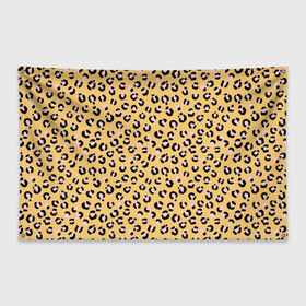 Флаг-баннер с принтом Желтый леопардовый принт в Новосибирске, 100% полиэстер | размер 67 х 109 см, плотность ткани — 95 г/м2; по краям флага есть четыре люверса для крепления | Тематика изображения на принте: желтый | леопардовый принт | паттерн | пятна | пятнистый | розовый | текстура