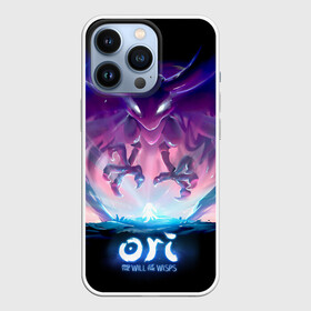 Чехол для iPhone 13 Pro с принтом Shriek ori в Новосибирске,  |  | adventure | computer game | ori | ori and the will of the wisps | shriek | spirit of the forest | дух леса | компьютерная игра | крик | ори | ори и блуждающие огоньки | приключения