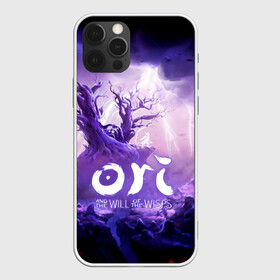 Чехол для iPhone 12 Pro с принтом Ori and the Will of the Wisps в Новосибирске, силикон | область печати: задняя сторона чехла, без боковых панелей | Тематика изображения на принте: adventure | computer game | lightning | ori | ori and the will of the wisps | rain | spirit of the forest | tree | дерево | дождь | дух леса | компьютерная игра | молния | ори | ори и блуждающие огоньки | приключения