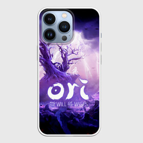 Чехол для iPhone 13 Pro с принтом Ori and the Will of the Wisps в Новосибирске,  |  | adventure | computer game | lightning | ori | ori and the will of the wisps | rain | spirit of the forest | tree | дерево | дождь | дух леса | компьютерная игра | молния | ори | ори и блуждающие огоньки | приключения