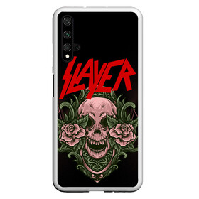 Чехол для Honor 20 с принтом SLAYER | УБИЙЦА (Z) в Новосибирске, Силикон | Область печати: задняя сторона чехла, без боковых панелей | rock | slayer | грув метал | джеф ханнем | керри кинг | ню метал | рок | трэш метал