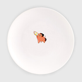 Тарелка с принтом Почитта в Новосибирске, фарфор | диаметр - 210 мм
диаметр для нанесения принта - 120 мм | manga | рисунок | собака | человек бензопила