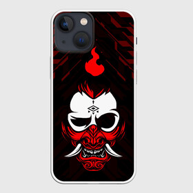 Чехол для iPhone 13 mini с принтом DEMON | CYBERPUNK 2077 | КИБЕРПАНК (Z) в Новосибирске,  |  | cd project red | cyberpunk 2077 | demon | keanu reeves | samurai | vi | арасака | ви | демон | киану ривз | киберпанк 2077 | найт сити | самураи