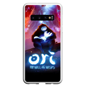 Чехол для Samsung Galaxy S10 с принтом Ori and the Will of the Wisps в Новосибирске, Силикон | Область печати: задняя сторона чехла, без боковых панелей | Тематика изображения на принте: adventure | asleep | forest spirit | naru | night | ori and the will of the wisps | orient | pc game | volcanic eruption | дух леса | извержение вулкана | компьютерная игра | нару | ночь | ори | ори и блуждающие огоньки | приключения | спит