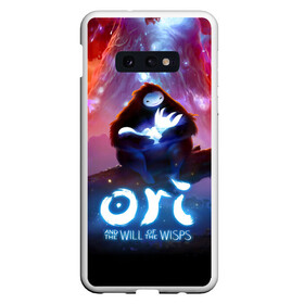 Чехол для Samsung S10E с принтом Ori and the Will of the Wisps в Новосибирске, Силикон | Область печати: задняя сторона чехла, без боковых панелей | adventure | asleep | forest spirit | naru | night | ori and the will of the wisps | orient | pc game | volcanic eruption | дух леса | извержение вулкана | компьютерная игра | нару | ночь | ори | ори и блуждающие огоньки | приключения | спит