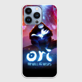 Чехол для iPhone 13 Pro с принтом Ori and the Will of the Wisps в Новосибирске,  |  | adventure | asleep | forest spirit | naru | night | ori and the will of the wisps | orient | pc game | volcanic eruption | дух леса | извержение вулкана | компьютерная игра | нару | ночь | ори | ори и блуждающие огоньки | приключения | спит