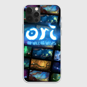 Чехол для iPhone 12 Pro с принтом Ori and the Will of the Wisps в Новосибирске, силикон | область печати: задняя сторона чехла, без боковых панелей | Тематика изображения на принте: adventure | collage | computer game | frames | ori | ori and the will of the wisps | spirit of the forest | дух леса | кадры | коллаж | компьютерная игра | ори | ори и блуждающие огоньки | приключения