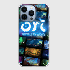 Чехол для iPhone 13 Pro с принтом Ori and the Will of the Wisps в Новосибирске,  |  | adventure | collage | computer game | frames | ori | ori and the will of the wisps | spirit of the forest | дух леса | кадры | коллаж | компьютерная игра | ори | ори и блуждающие огоньки | приключения