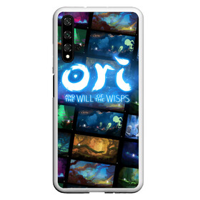 Чехол для Honor 20 с принтом Ori and the Will of the Wisps в Новосибирске, Силикон | Область печати: задняя сторона чехла, без боковых панелей | Тематика изображения на принте: adventure | collage | computer game | frames | ori | ori and the will of the wisps | spirit of the forest | дух леса | кадры | коллаж | компьютерная игра | ори | ори и блуждающие огоньки | приключения