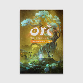 Обложка для паспорта матовая кожа с принтом Ori and the Will of the Wisps в Новосибирске, натуральная матовая кожа | размер 19,3 х 13,7 см; прозрачные пластиковые крепления | Тематика изображения на принте: adventure | forest spirit | night | ori | ori and the will of the wisps | pc game | shimmer | tree | дерево | дух леса | компьютерная игра | мерцание | ночь | ори | ори и блуждающие огоньки | приключения