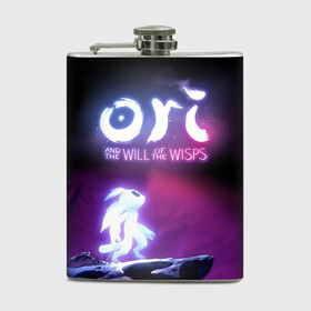 Фляга с принтом Ori and the Will of the Wisps в Новосибирске, металлический корпус | емкость 0,22 л, размер 125 х 94 мм. Виниловая наклейка запечатывается полностью | adventure | computer game | looks to the sky | ori | ori and the will of the wisps | spirit of the forest | в небо | дух леса | компьютерная игра | ори | ори и блуждающие огоньки | приключения | смотрит